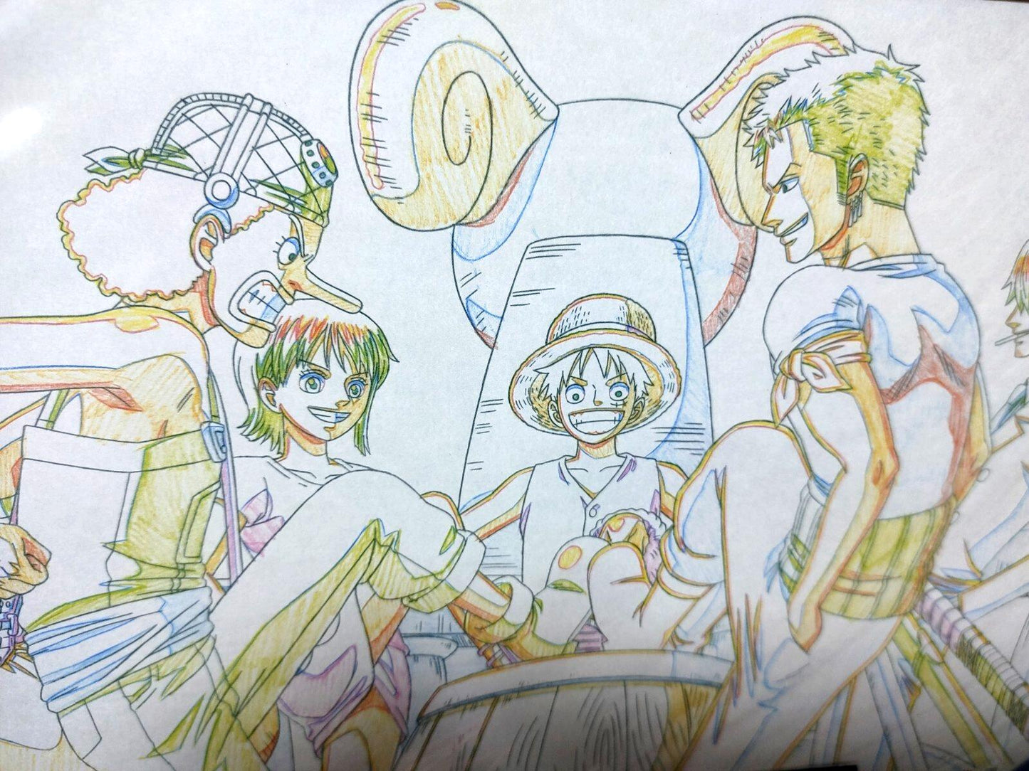 One Piece Cel Print Luffy Zoro Nami Crew Anime B Animation JAPAN