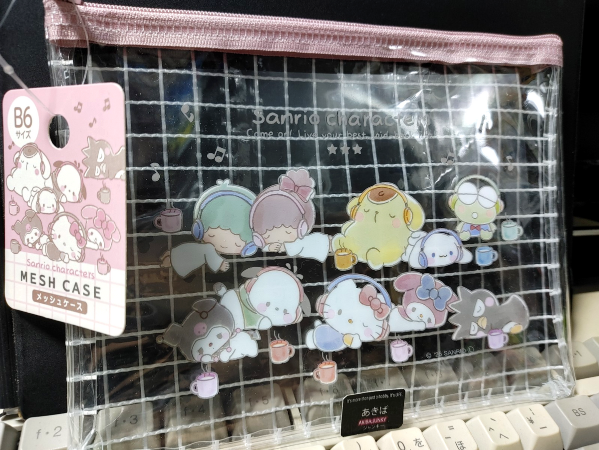Hello Kitty Sanrio Mesh Case Holder Accessory Kawaii Pink JAPAN