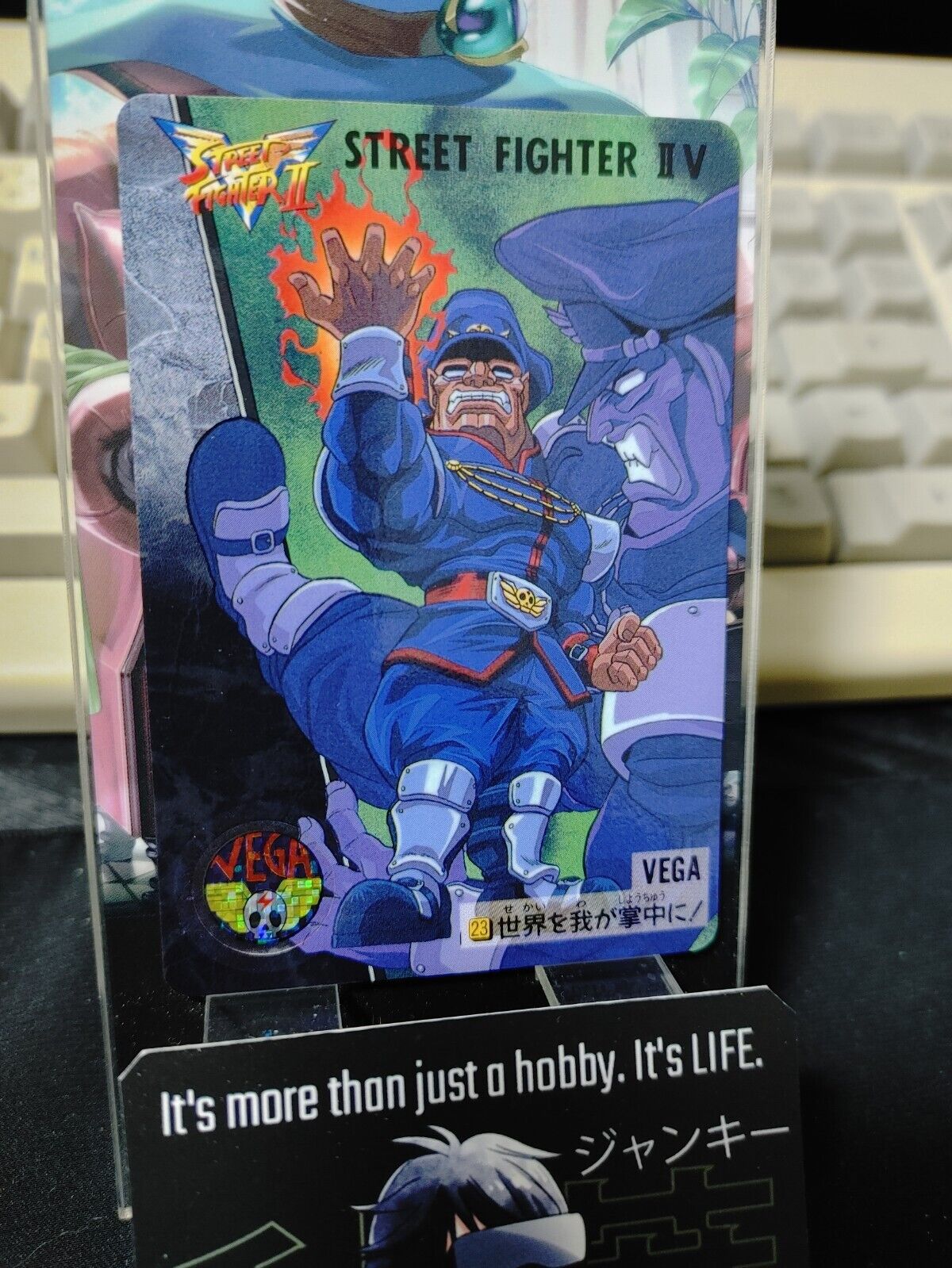 Street Fighter II V Bandai Vega M. Bison Carddass Card 23 Vintage Japan