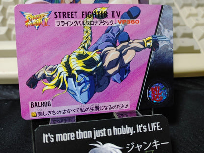 Street Fighter II V Bandai Vega Balrog Carddass Card 22 Vintage Japan