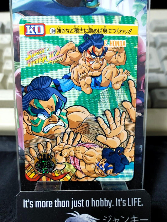 Street Fighter II Turbo E Honda Carddass Card 100 Vintage Japan