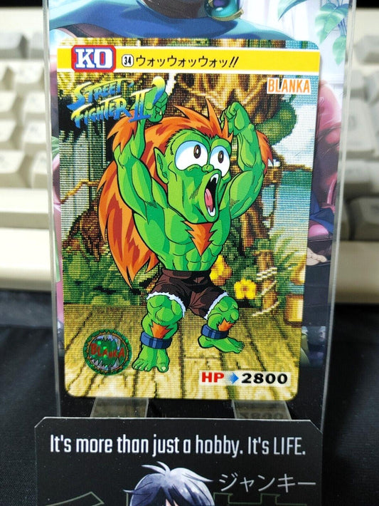 Street Fighter II E Blanka Carddass Card 34 Vintage Japan