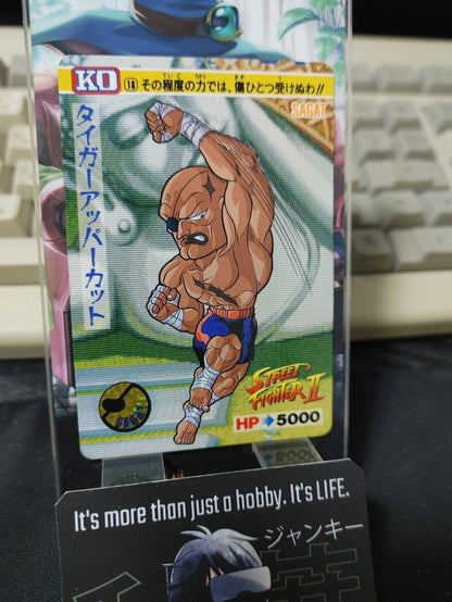 Street Fighter II Sagat Carddass Card 18 Vintage Japan