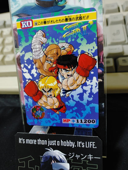 Street Fighter II Ryu Ken Sagat Carddass Card 58 Vintage Japan