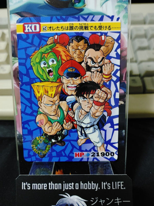 Street Fighter II Ryu Guile Bison Blanka Carddass Card 62 Vintage Japan