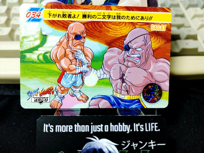 Street Fighter Zero Sagat Carddass Card 034 Vintage Japan