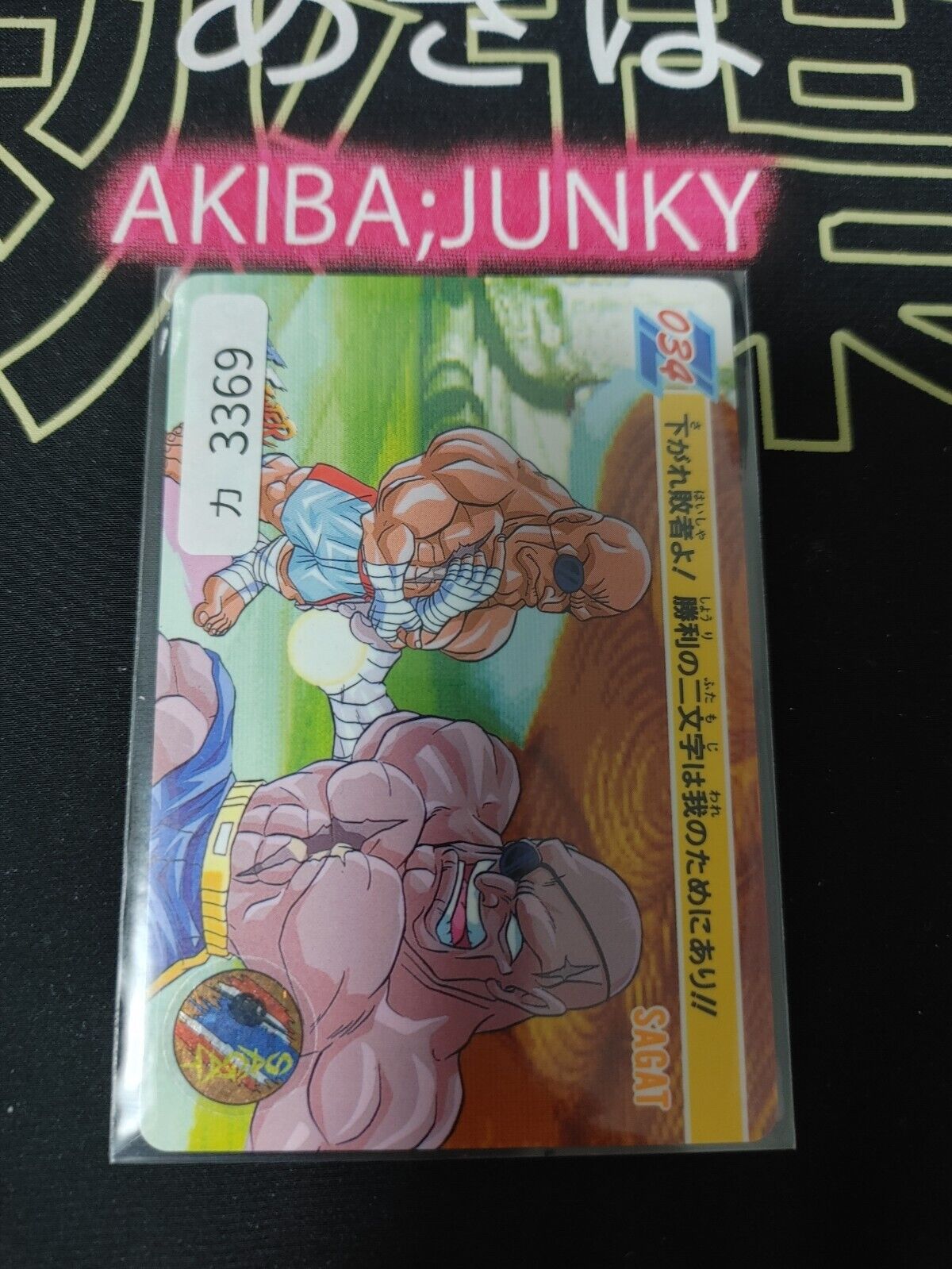 Street Fighter Zero Sagat Carddass Card 034 Vintage Japan