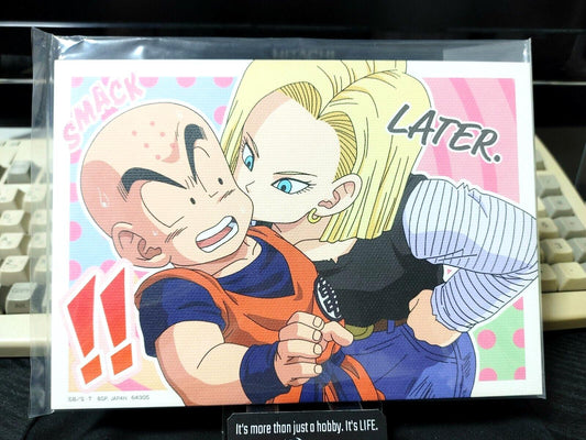 Anime Dragon ball Animation Canvas Style Board Android 18 Kiss Japan Limited