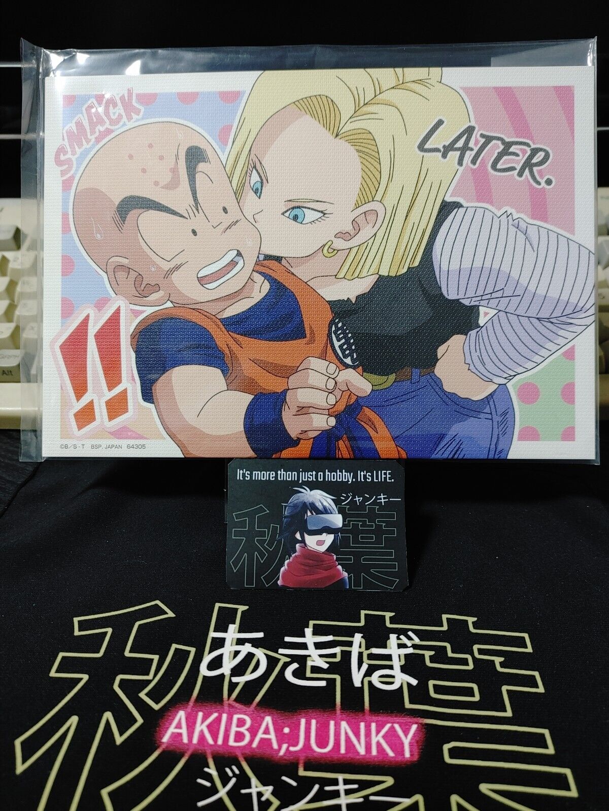 Anime Dragon ball Animation Canvas Style Board Android 18 Kiss Japan Limited