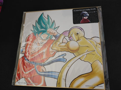 Anime Dragon Ball SS Blue Goku VS Frieza Shikishi Art Panel Japan Limited