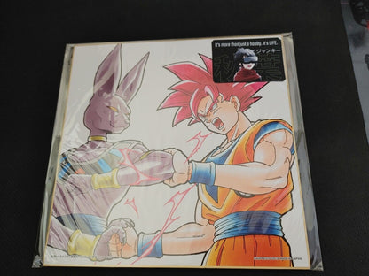 Anime Dragon Ball SS God Goku VS Beerus Shikishi Art Panel Japan Limited