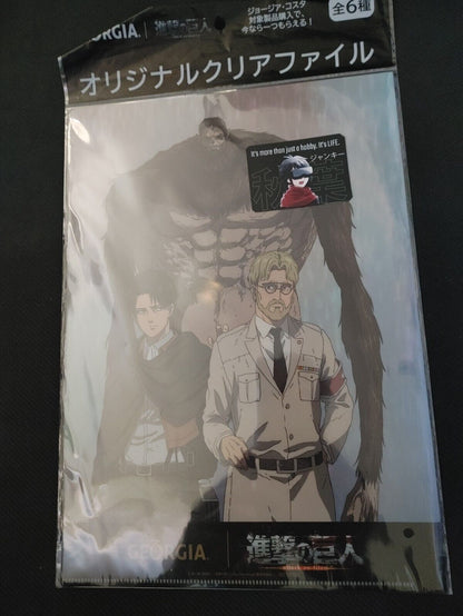 Attack on Titan Collectible Design Clear File Design Levi C GOODS JAPAN