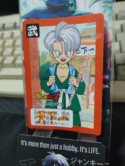 Dragon Ball Z Bandai Carddass Card Trunks E-1 Japanese Retro Vintage Japan