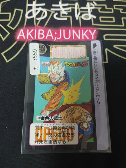 Dragon Ball Z Bandai Carddass Card Gohan #634 Japanese Retro Vintage Japan