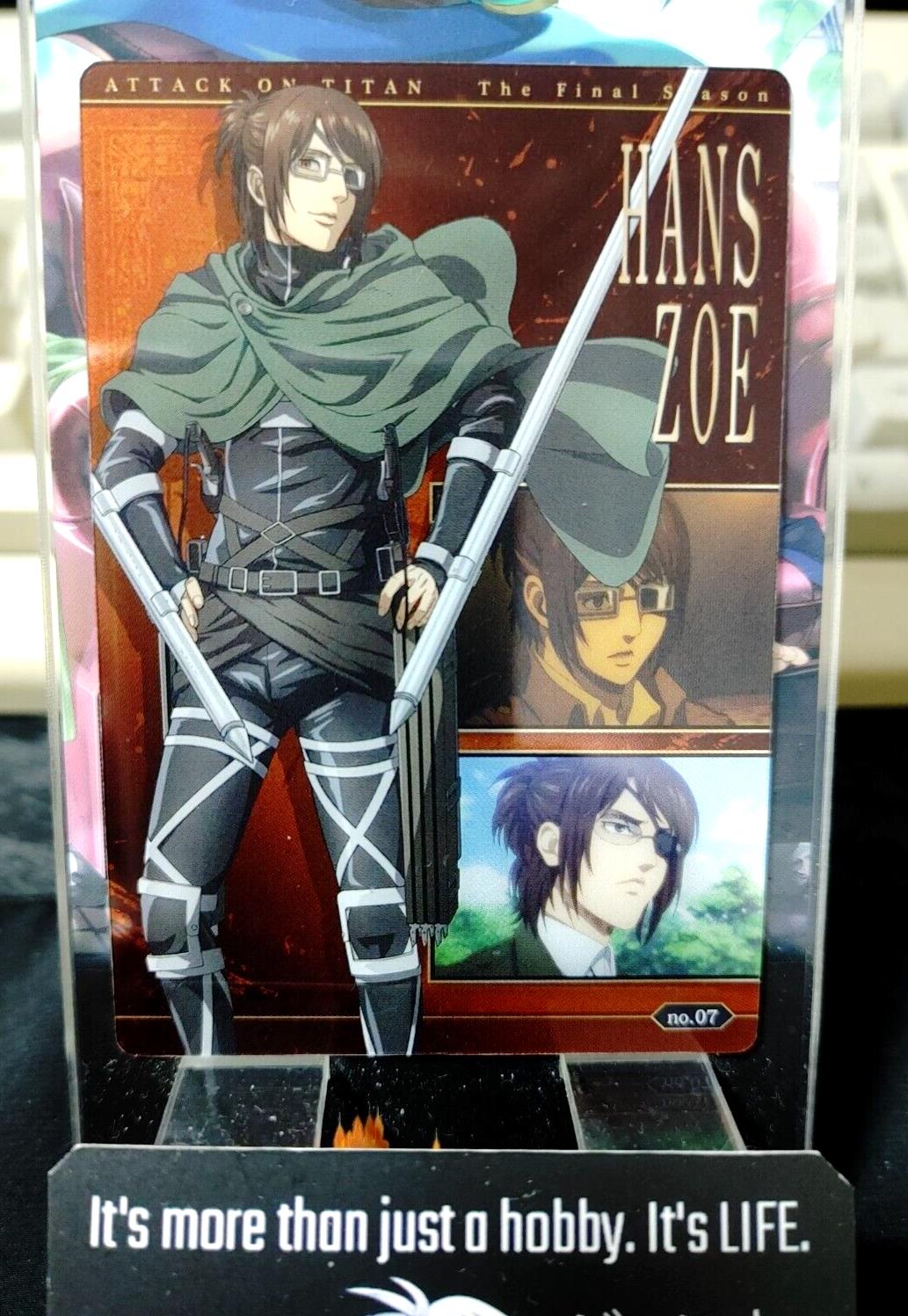 Attack on Titan Card Hans Zoe 07 Collectible Release AoT JAPAN