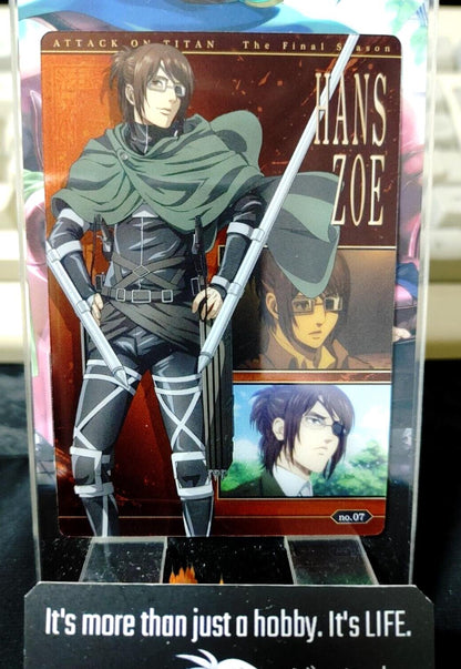 Attack on Titan Card Hans Zoe 07 Collectible Release AoT JAPAN