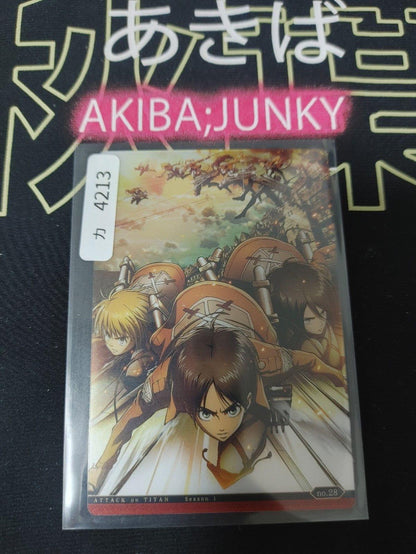 Attack on Titan Card Eren Armin Mikasa 26 Collectible Release AoT JAPAN