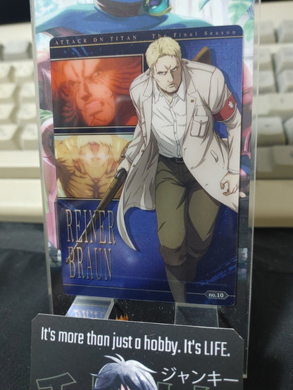 Attack on Titan Card Reiner 10 Collectible Release AoT JAPAN