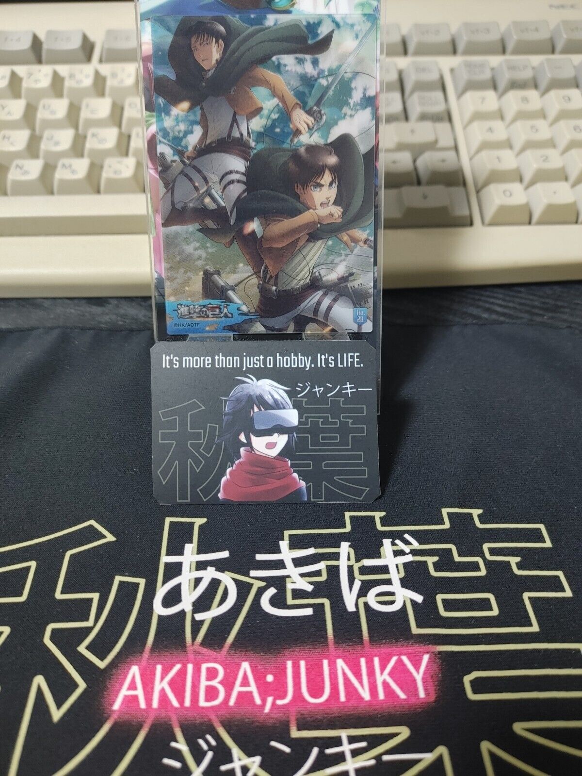 Attack on Titan Card Eren Levi Clear Collectible Release AoT JAPAN