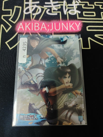 Attack on Titan Card Eren Levi Clear Collectible Release AoT JAPAN