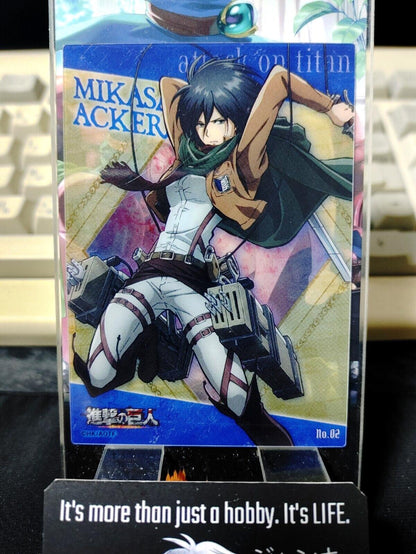 Attack on Titan Card Mikasa 02 Clear Collectible Release AoT JAPAN