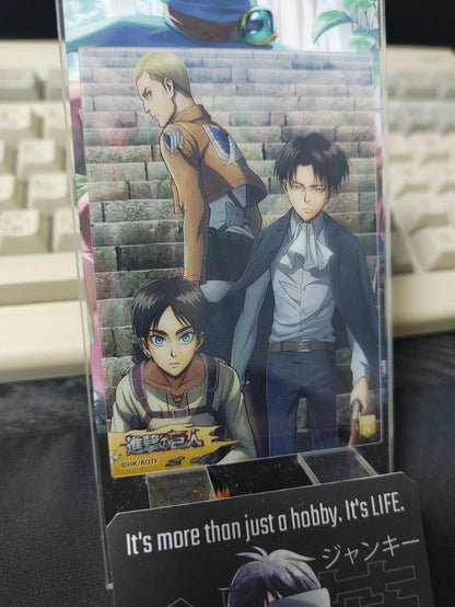 Attack on Titan Card Levi Erwin Eren 24 Clear Collectible Release AoT JAPAN