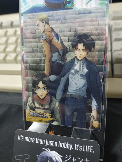 Attack on Titan Card Levi Erwin Eren 24 Clear Collectible Release AoT JAPAN