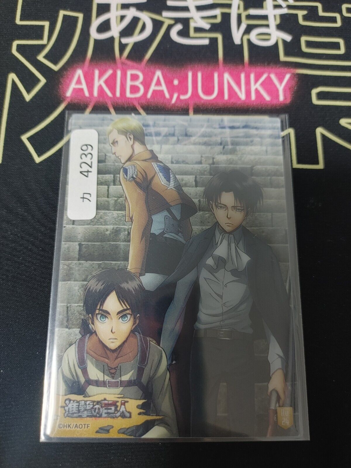 Attack on Titan Card Levi Erwin Eren 24 Clear Collectible Release AoT JAPAN