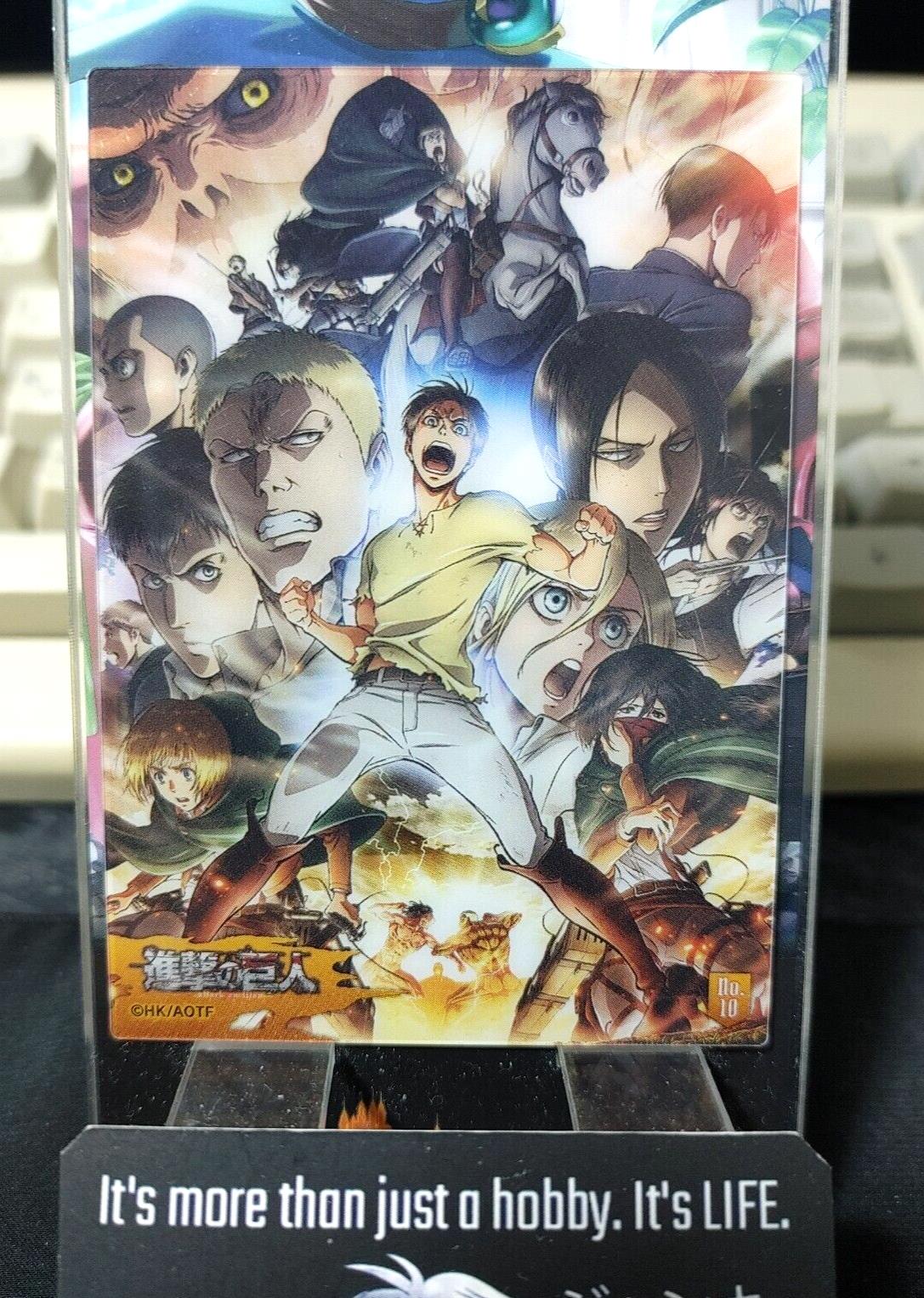 Attack on Titan Card Eren Erwin Levi Dynamic Clear Collectible Release AoT JAPAN