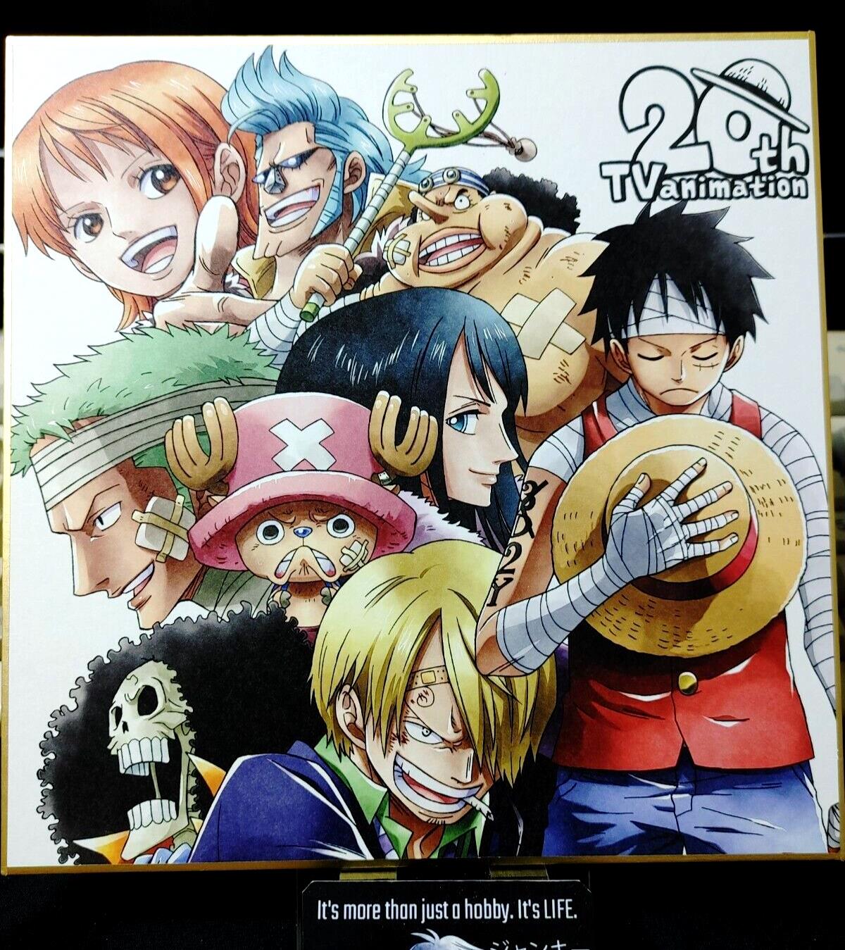 Anime One Piece Animation 20th Art Design Panel Board I Shikishi Japan Limited