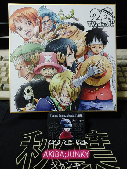 Anime One Piece Animation 20th Art Design Panel Board I Shikishi Japan Limited