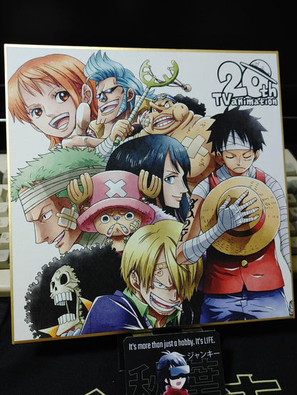 Anime One Piece Animation 20th Art Design Panel Board I Shikishi Japan Limited