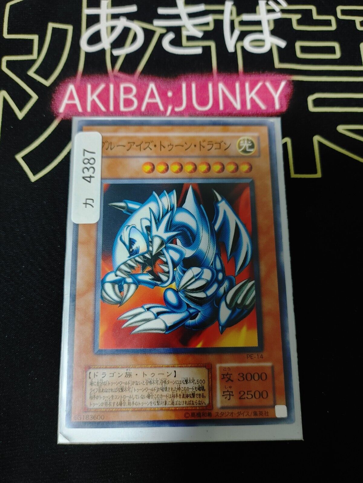 Blue-Eyes Toon Dragon Yu-Gi-Oh PE-14 Yugioh JAPAN