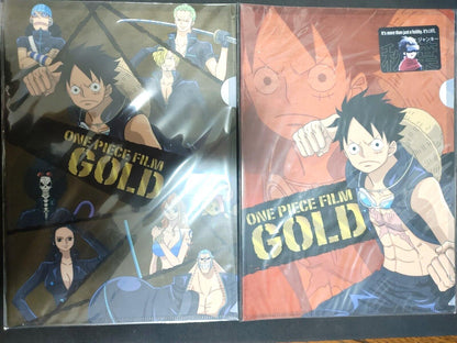 Anime One Piece Animation Film Gold Luffy Design File Set Japan Limited