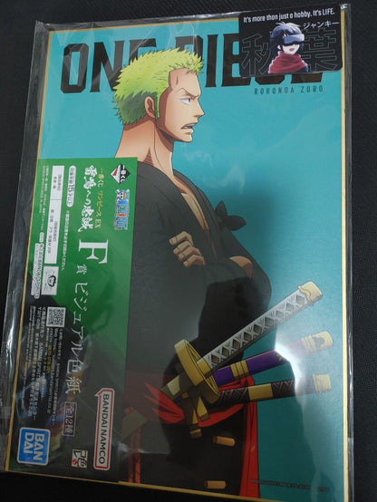 One Piece Animation Zoro Art Design Panel Board B Shikishi Anime Japan Limited