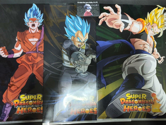 Anime Dragon Ball Heroes Animation Vegeta Goku Gogeta Clear File Set JAPAN