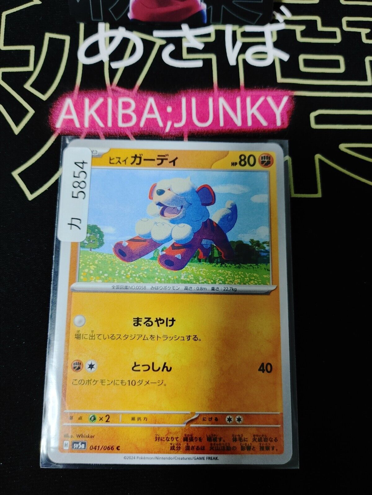 Pokemon Hisuian Growlithe SV5a 041/066 Card Japanese JAPAN Release