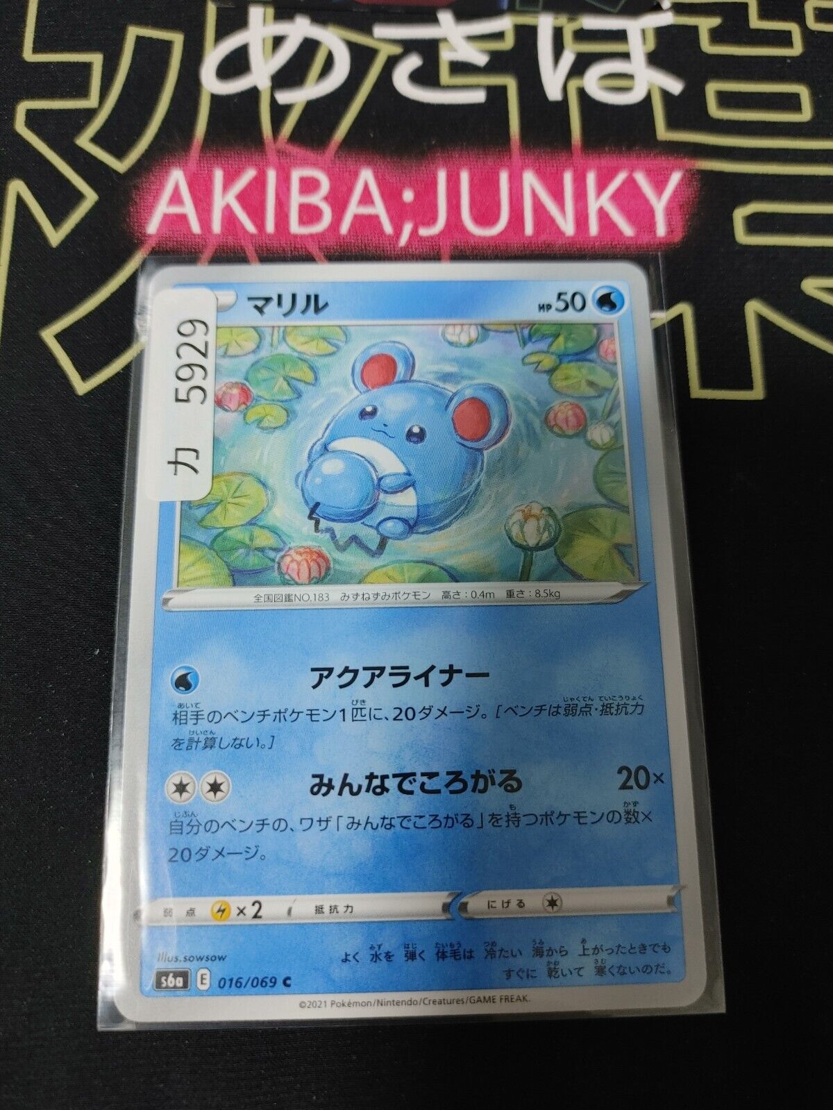 Pokemon Marill S6a 016/069 Card Japanese JAPAN Release