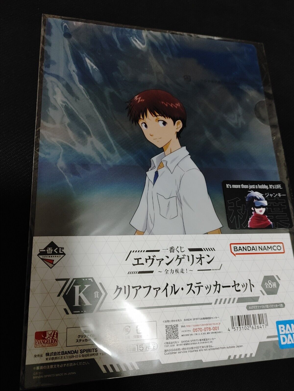 Anime Evangelion Clear File Design Sticker Shinji Eva Japan Limited Release