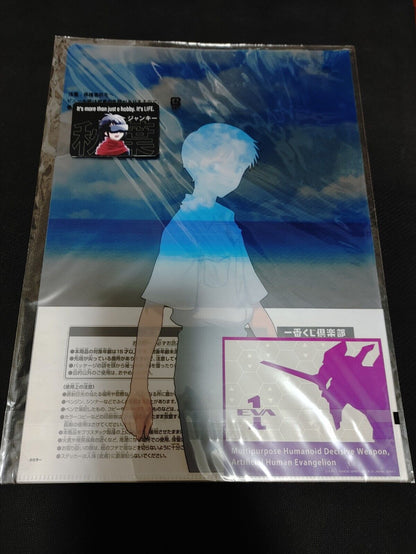 Anime Evangelion Clear File Design Sticker Shinji Eva Japan Limited Release