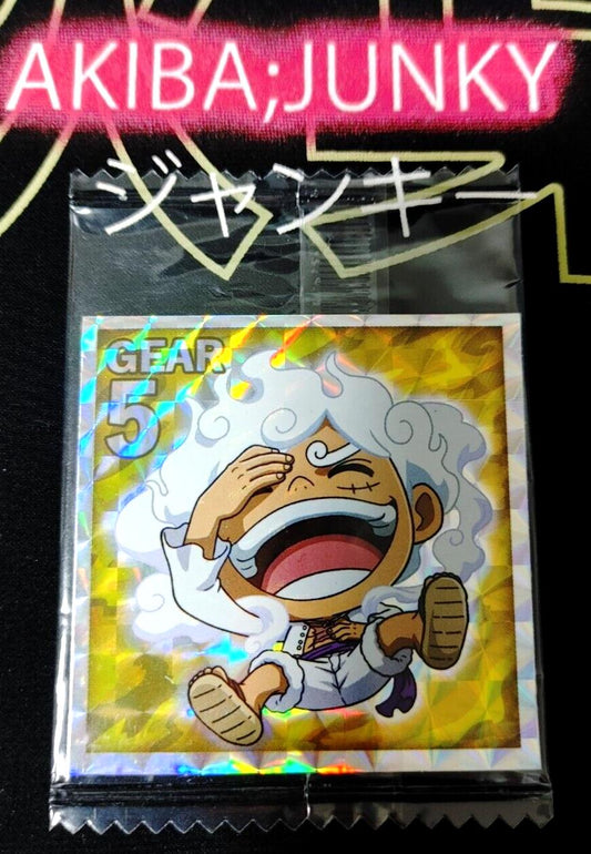 One Piece Anime Luffy Nika Sticker Seal Card SW6-01 GR Collectible JAPAN