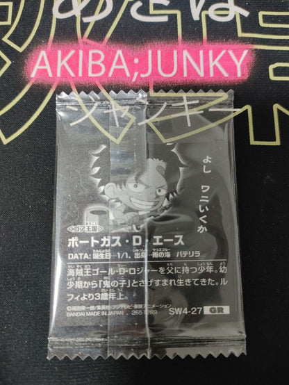 One Piece Anime Ace Sticker Seal Card SW4-27 GR Collectible JAPAN
