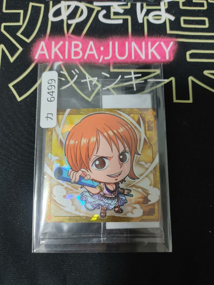 One Piece Anime Nami Sticker Seal Card SW4-15 SR Collectible JAPAN