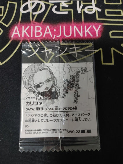 One Piece Anime Kalifa Sticker Seal Card SW9-23 R Collectible JAPAN
