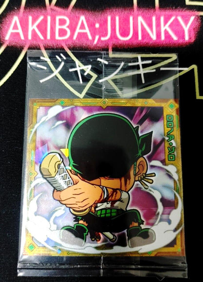 One Piece Anime Roronoa Zoro Sticker Seal Card SW4-13 SR Collectible JAPAN
