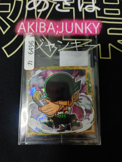 One Piece Anime Roronoa Zoro Sticker Seal Card SW4-13 SR Collectible JAPAN