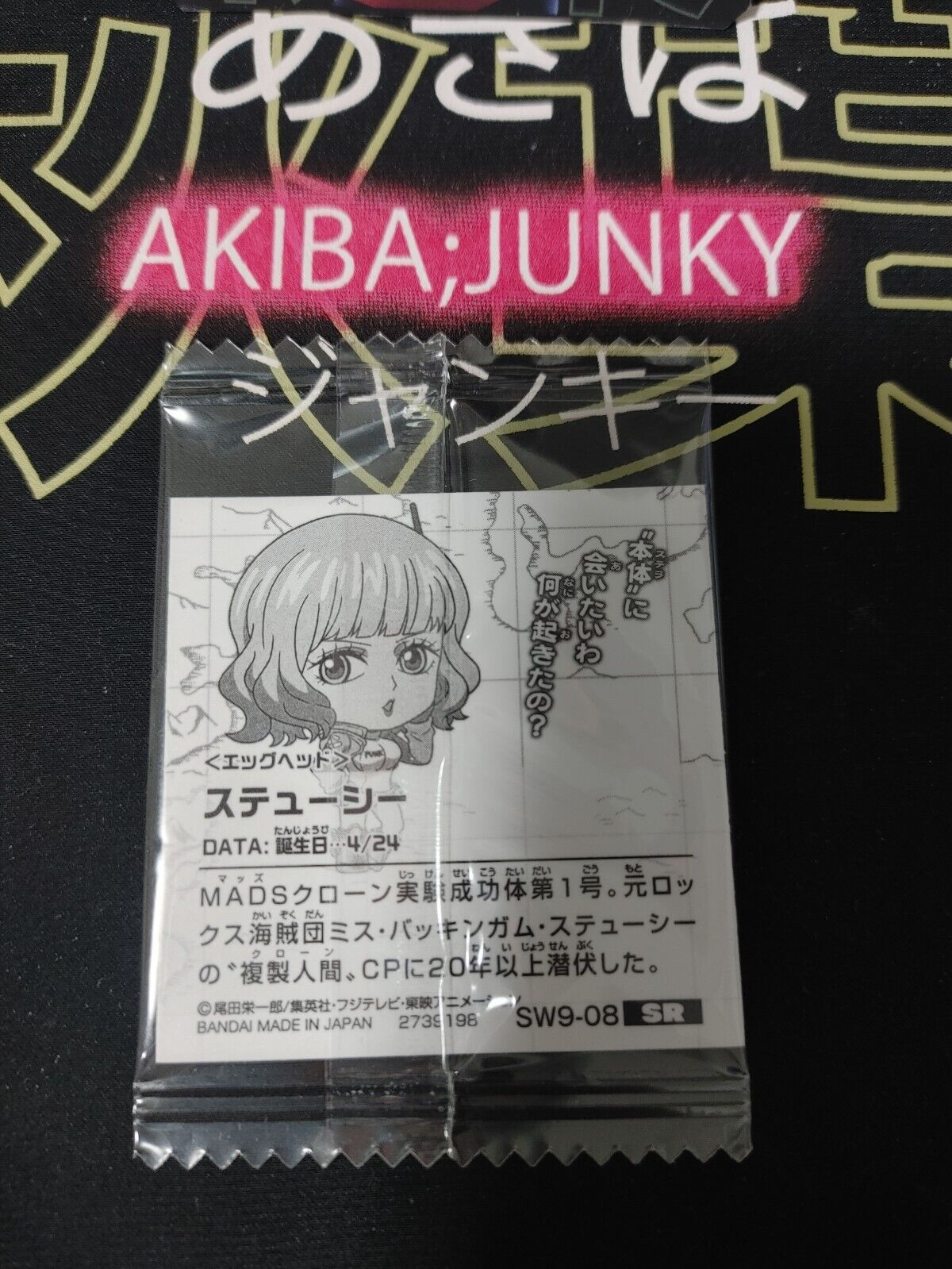 One Piece Anime Stussy Sticker Seal Card SW9-08 SR Collectible JAPAN