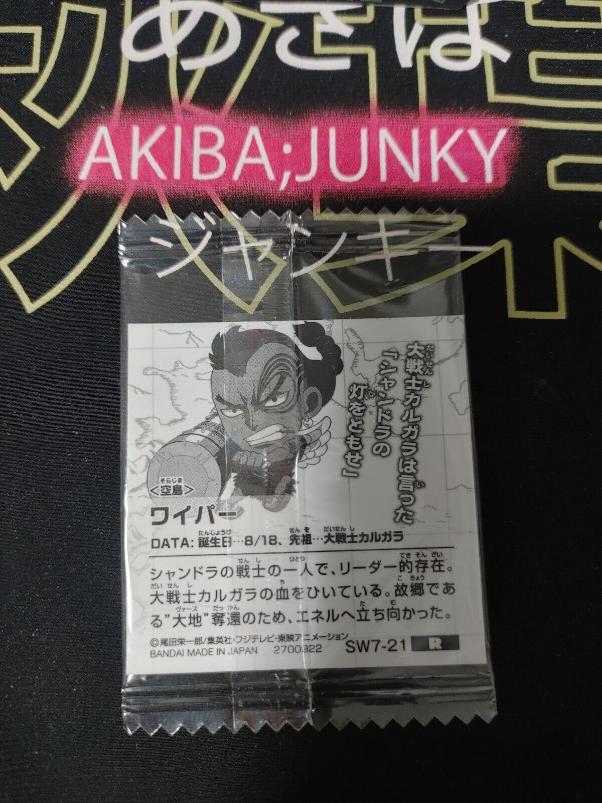One Piece Anime Wyper Sticker Seal Card SW7-21 R Collectible JAPAN