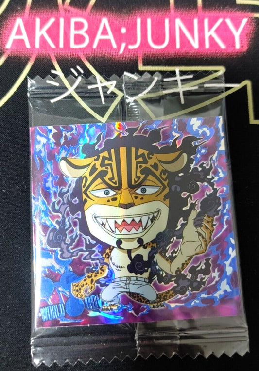 One Piece Anime Rob Lucci Sticker Seal Card SW9-06 SGR Collectible JAPAN