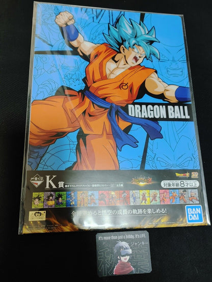 Anime Dragon Ball Graphic Design Clear File SS Goku God Japan Limited